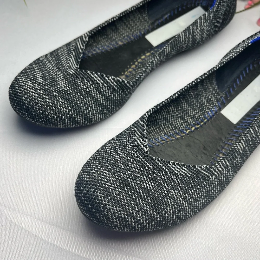 Rothy's The Flat Ballet Womens Granite Heather Slip On Round Toe Size 6